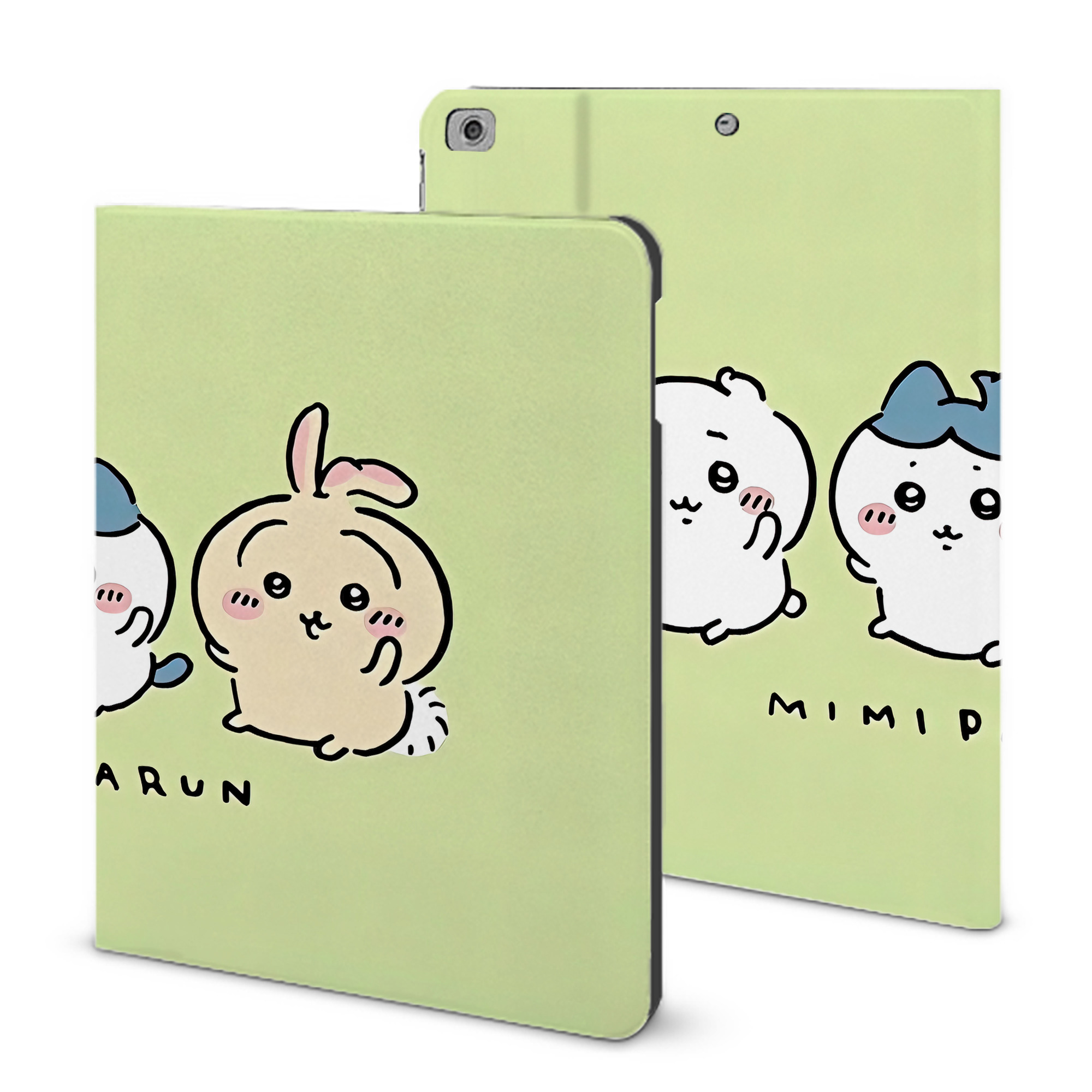 （画像用） ちいかわ Chii-kawa IPad ケース ブック型 PUレザー TPU 耐衝撃 軽量 薄型 ペン収納なし 全面保護 IPad 各モデル対応